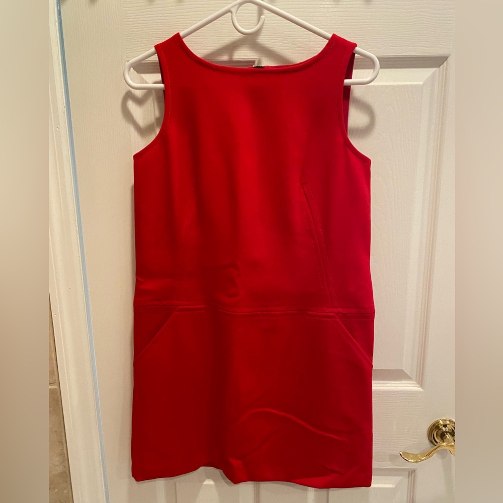 Loft red A-line dress with pockets! Never worn, but no tags